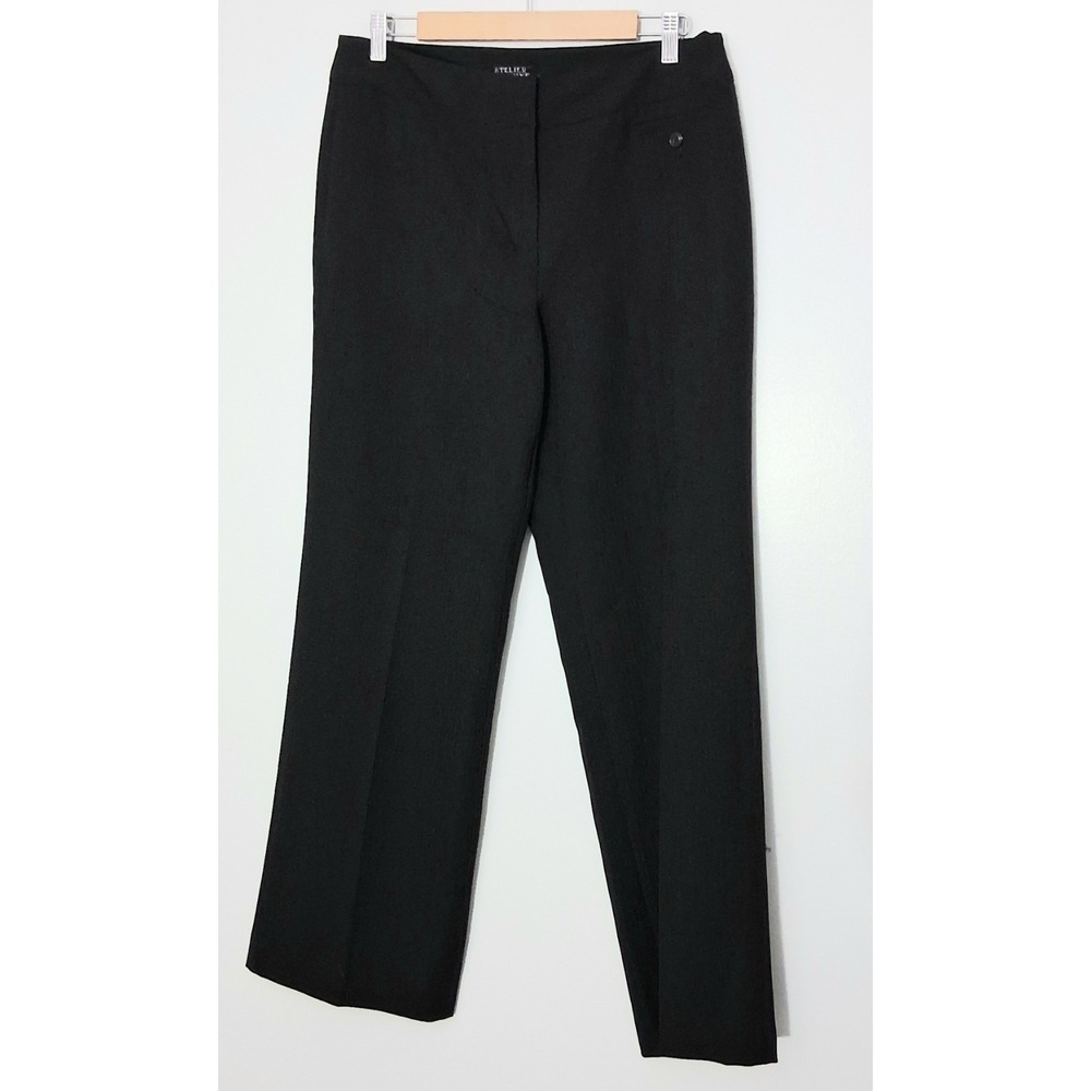 Atelier Luxe Dress Pants Women's Size 10P Petite Black Career‎ Interview NWOT